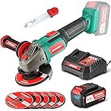 Akku Winkelschleifer 18V, HYCHIKA Winkelschleifer mit Scheiben-Ø 115 mm, Leerlaufdrehzahl: 8500 min-1, Trennscheiber Akkuwink