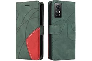 XINNI Carcasa para Xiaomi Redmi Note 12S 4G Funda, PU/TPU Retro Cuero Magnético Estuche Protector Anti-caída Caso del Tirón Case Cover, Verde