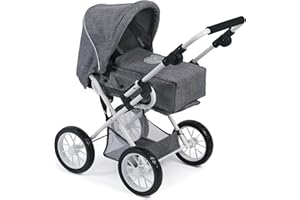 Bayer Chic 2000-bayer Cochecito para muñecas Leni, Color Vaqueros Gris, 64 x 37 x 68 cm (560 76)