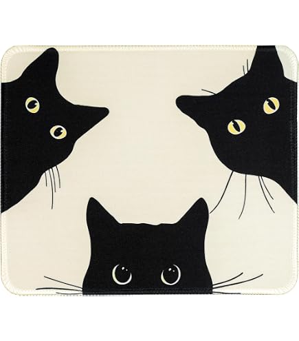 Tapis De Souris Chatons Marbré - Rectangulaire Antidérapant, Bureau Gaming, Décoration Mignonne