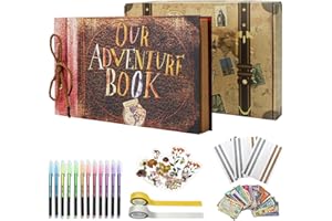 Vienrose Our Adventure Book Álbum de Fotos DIY Álbum de Recortes con Caja para Viajes Cumpleaños Aniversario Boda San Valentín Navidad Baby Shower