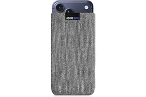 Adore June Business Tasche kompatibel mit iPhone 17 Pro Max Handytasche aus charakteristischem Fischgrat Stoff - Display Reinigungs-Effekt