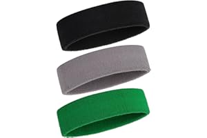 ONUPGO Headband Sports Sweatbands - 3/6/12 Terry Cloth Striped Head Band/Wrist Band Set Athletic Ćwiczenie Koszykówka Headbands Moisture Wicking Bluza Absorbing Band