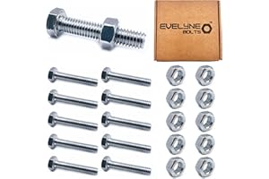 EVELYNE M6 Nut and Bolt Set (M6 x 40mm Bolts + Nuts)