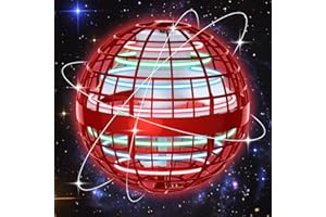 skicare 2024 Hover Ball Fliegender Ball, Flying Orb Ball Magische Spinnerin mit LED Licht Drohne für Kinder Boomerang Flugzeuge Spielzeug Geschenke für Jungen Mädchen Indoor Outdoor Fidget UFO (Rot)