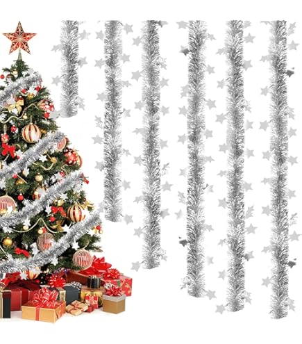 Guirlande De Noël Rouge Avec Flocons De Neige Blancs - 10 Mètres, Brillante, Pour Sapin, Décoration Intérieur/extérieur