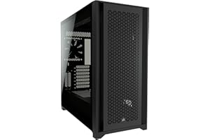 Corsair 5000D Airflow Case ATX Mid-Tower con Vetro Temperato, Pannello Anteriore a Flusso d'aria Elevato, Sistema di Gestione dei cavi Corsair RapidRoute, Due Ventole da 120 mm Incluse, Nero