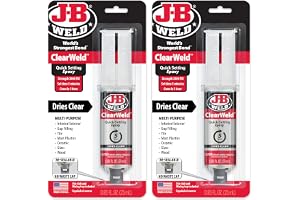 J-B Weld ClearWeld 5 Minute Epoxy, Klar, Spruta, 2-pack, 50112-2