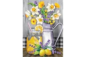 RICUVED Diamond Painting Kit Completo, Limone Diamond Painting Kit 5D, Pittura Diamante 5D Fai Da Te, Diamond Painting Kit Full Artigianato per la Decorazione Della Parete di Casa 30 x 40 cm