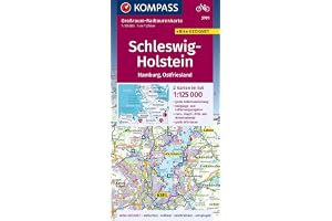 KOMPASS Großraum-Radtourenkarte 3701 Schleswig-Holstein, Hamburg, Ostfriesland 1:125.000: 2 Karten im Set, reiß- und wetterfest, GPS-Daten zum Download