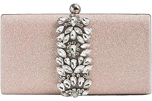 Michelle Moon - Pochette Elegante per Matrimoni, Feste ed Eventi | Clutch con Catena Tracolla, Ideale come Borsa Donna Cerimonia con Glitter o Borsa a Mano per Occasioni Speciali