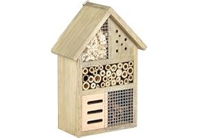 PET TING Wooden Insect House Hotel Eco Friendly Bee Ladybug Butterfly Insects 25.5 cm