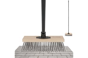 ‎HAUSFELDER Hausfelder Stahldrahtbesen 30 cm breit – robuster Drahtbesen mit Stiel für Hof, Garten und Werkstatt (Drahtbesen mit Stiel)