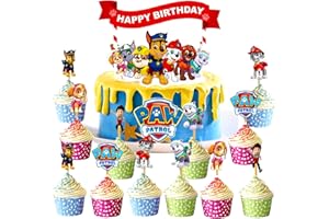YOOYEH 15 PCS Party Cake Toppers, Birthday Party Supplies Decorations for Boys Girls Decorations (Dog)