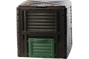 2friends Kompostownik premium – szybki kompostownik 450 l, stabilne tworzywo sztuczne, pokrywa z klapką, wys. 81 x szer. 80 x gł. 80 cm, termokompostownik do ogrodu/odpadów kuchennych, 100%