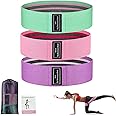 Fabric Resistance Bands, 3 PCS Resistance Band Women, Exercise Bands Resistance for Women, Non Slip Exercise Bands for Pilates, Squat, Yoga & Pull Up Workout