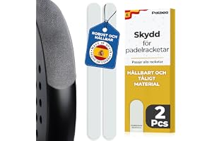 Palbea Transparent Skydd för Paddelracket- Paket om 1/2/3/5. | Grovt och Lätt Skydd för Paddelracketshuvud - Hållbart och Enkelt att byta ut - Mått 35x370 mm