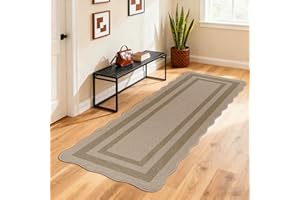 Homcomodar Runner Rug for Entryway 60x150cm Non Slip Carpet Runners Washable Jute Look Kitchen Runner Rug for Hallways Kitchen Bedroom Entryway Laundry Room