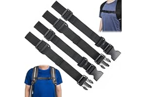 RAIRSKY 2 pièces Sangle de Poitrine pour Sac à Dos,Sangles de Sac à Dos réglables,Sangle de Poitrine réglable,antidérapant,Robuste,protège Les épaules,avec Boucle à dégagement Rapide pour Randonnée et Jogging