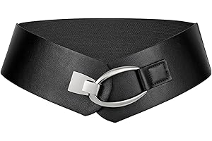 WERFORU Ceinture Large Élastique pour Femmes - Ceinture Épaisse Mode avec Boucle Alliage pour Robes