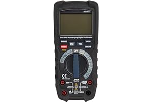 Amazon Basics Multímetro digital, cuenta hasta 6000, IP67, valor eficaz RMS, CAT IV de 600 V, Negro