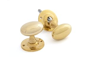 From the Anvil 83627 Türgriffe, oval, mit Zapfenverbindung, Messing, poliert