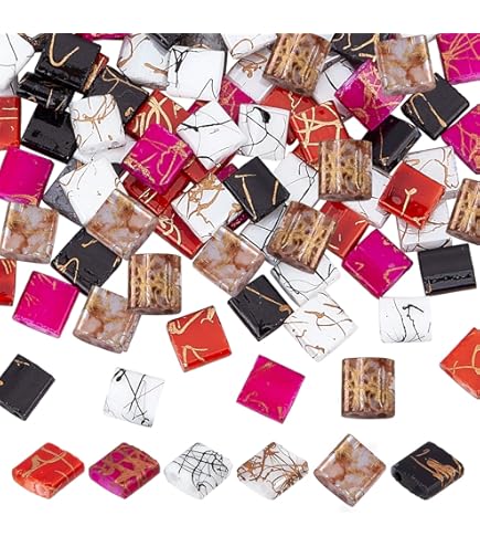 UNICRAFTALE 80pcs 8 Couleur Perle De Rocaille Demi-Perles à 2 Trous