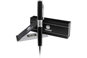 ‎VINURO VINURO® Proteus I edler Kugelschreiber I schwarz aus Metall I hochwertiger Drehmechanismus I edles Schreibset I Geschenk zu Weihnachten, Bachelor