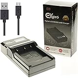 Ex-Pro® Panasonic DE-A94 DMW-BLD10E DMW-BLD10 DMW-BLD10PP DMW-BLD10GK LCD Go-Charge USB Charger for Panasonic Lumix Model [Se