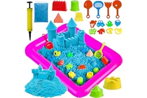 ISO TRADE - Creative Kids Amazing Play Set Sand Art with Moulds A Kinetic Sensory Activity 9095 Ton & Knete, Mehrfarbig