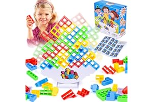 xinrongda Tetra Tower Adulte Jouet d'équilibre pour Enfant Swing Stack High, Tetra Tower Balance Game, Jeu de ConstructionMontessori Jouets éducatifs Cadeaux d'anniversaire pour Garçons et Filles