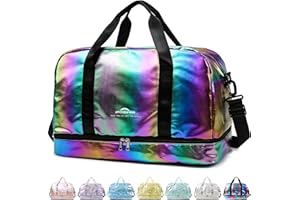 ZIOSINM Borsone da Viaggio Donna con Scomparto per Scarpe, 40L Borsone Palestra Donna Impermeabile Elegante con Scomparto Umido, Borsa da Viaggio, Borsa Parto Ospedale Mamma (Colorato)