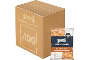Peter's Yard Sourdough Crackers, Bulk Box, Individually Portioned 9g packs, High Fibre, Natural Ingredients (Pack of 100 - catering size)