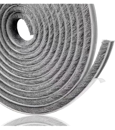 Guarnizione A Spazzola Autoadesiva 15m - Paraspifferi Nero 9x9mm Per Isolare Finestre E Porte Da Polvere, Rumore E Insetti - Foto 11