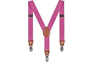 DEBAIJIA Bretelles Enfants Réglable et Élastique 3 Clips Y Forme en Cuir BéBé Garçon Fille Pantalon Accessoires- Variété Couleurs