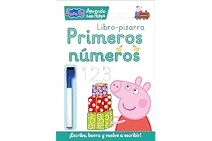 Peppa Pig. Primeros aprendizajes - Aprendo con Peppa Pig. Primeros números (Libro-pizarra): ¡Escribe, borra y vuelve a escribir! (Altea)