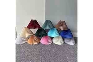 ACOUTO Tischlampenschirm, E27 Gro?er Plissee Tischlampenschirm Blendfreier Stofflampenschirm Schlafzimmerlampenschirm F¨¹r Zuhause, Wohnung, B¨¹ro, Hotel