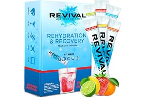 Revival Rapid Rehydration Sachets Electrolytes Powder High Strength Vitamin C, B1, B3, B5, B12 Supplement Sachet Energy Drink