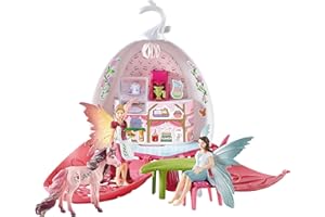 Schleich bayala, jednorożec i wróżka zabawki dla dziewcząt i chłopców, zestaw do zabawy z wróżką i źrebiącym jednorożcem, od 5 lat