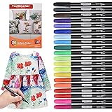 Willingood 20 Pack Fabric pens | Permanent Fabric Marker pens | Fabric pens for t Shirts Bags Cloth Bags and Various Types of