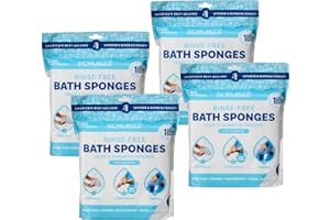 SCRUBZZ BATH ALTERNATIVE Scrubzz Disposable No Rinse Bathing Wipes - All-in-1 Single Use Shower Wipes, Simply Dampen, Lather, and Dry Without Shampoo or Rinsing, 100 Count (4 Pack)