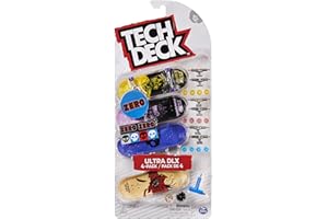 Tech Deck, Giochi Olimpici Parigi 2024, Set da 4 Fingerboard Ultra DLX, Mini Skateboard da Collezione Personalizzabili, Giocattoli per Bambini da 6 Anni in su