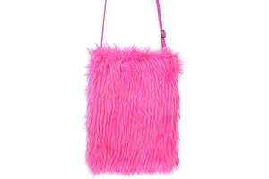 Widmann - Handtasche Plüsch, Accessoire, 80er Jahre, Retro, Tier-Kostüm, Motto-Party, Karneval, Halloween