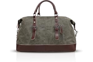 FANDARE Borsone da Viaggio di Tela Borsa da Viaggio Borsoni Tote da viaggio per Uomo Donna Borsone Palestra per Viaggi Multi-compartimenti Sacchetto di Toeletta per Viaggi Palestra Shopping Army Green