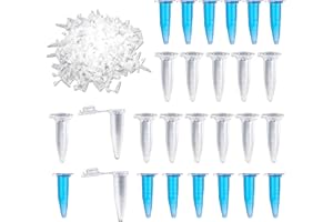 HAXIHA 300 Pièces Tube Microcentrifugeuse,1.5ML Tube à Centrifuger Conique,Récipients à Réaction,avec Snap Capuchon,pour l'analyse d'échantillons en Laboratoire Conteneur de Stockage d'Échantillon