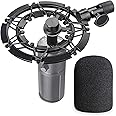 Razer Seiren X Shock Mount with Pop Filter - Matching Razer Seiren X Boom Arm Mic Stand to Reduce Noise for Razer Seiren X Microphone by YOUSHARES