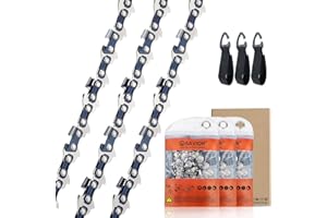 Savior Lot de 3 Chaînes de Tronçonneuse Faible Rebond .325" 72 maillons 1,3 mm 45 cm Compatible avec Husqvarna, Dolmar, Ryobi et Oregon