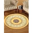 Status Contract Nylon Floor Round Carpet Mats for Living Room, Dining Room, Bathroom, Hall with Anti Skid Backing (30 x 30 inches)