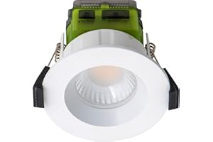 Luceco FType Regressed Mk2 Power Change and 4Colour 2700K, 3000K, 4000K, 6000K Colour Change Temperature Downlight, 4W/6W, IP65 Rated, White