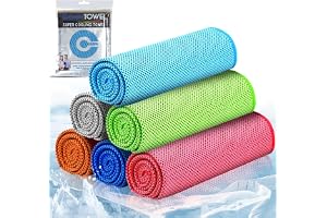 Elehui [6 Pack] Cooling Towel,Ice Sports Towel,Cooling Towels for NeckSoft Breathable Towel for Golf,Gym,Running,Camping,Fitn